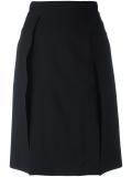 slash detail knee length skirt
