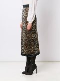 leopard print A-line skirt