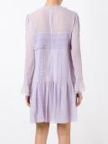 macramé detail sheer dress