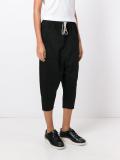 drop-crotch cropped trousers