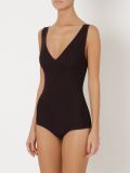 deep v-neck tulle bodysuit