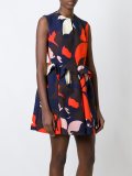 floral ruched waist dress