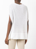 sequin-embellished knitted top