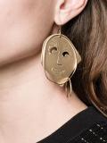 moon face earrings