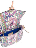 paisley print saddle bag