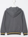 striped trim hoodie
