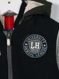 zipped varsity hoodie