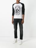 skull print longsleeved T-shirt 