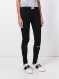 cut-out knee skinny trousers