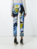 abstract print cropped trousers