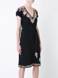 embroidered V-neck dress 