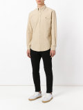 embroidered logo button-down shirt