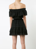 Off The Shoulder Ruffle Eyelet Dress
