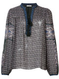 printed long sleeve blouse