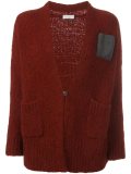 contrast panel cardigan