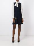 patches flared dress