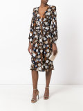 floral print gathered dress
