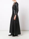 leather maxi dress