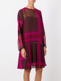 printed pleated dress