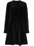 lamb fur flared coat 