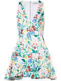 floral print draped dress