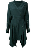 handkerchief hem wrap dress