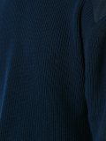 contrast shoulder ribbed jumper