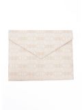 leather printed clutch