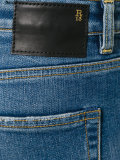 shredded trim cropped jeans 