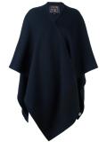 contrast stripe poncho