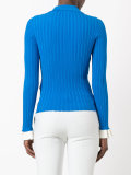 ribbed collar jumper 