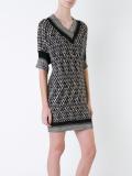 v-neck sweater dress