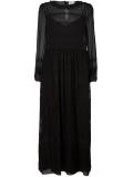 sheer lace insert dress