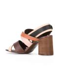 stacked heel sandals