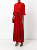 pleated panel gown