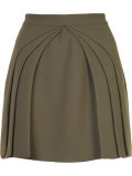 pleated layered mini skirt