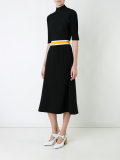 pleated cropped sleeves jumper 