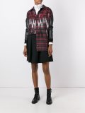 contrast sleeve plaid shirt 