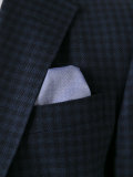 notched lapel check blazer