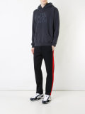embroidered logo hoodie