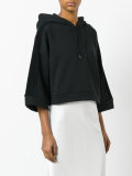 wide sleeve cropped hoodie 