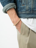 14kt gold Indian logo bead bracelet