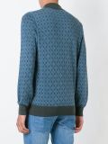 geometric pattern classic collar sweatshirt