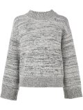melange mock neck jumper