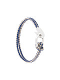 bi-colour double wrap Gancini bracelet