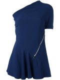 zip accent blouse