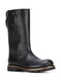 buckled round toe boots