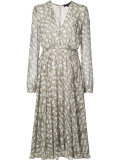 printed V-neck dress