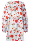hearts print shift dress