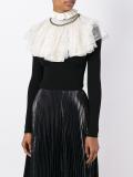 chain trim lace collar